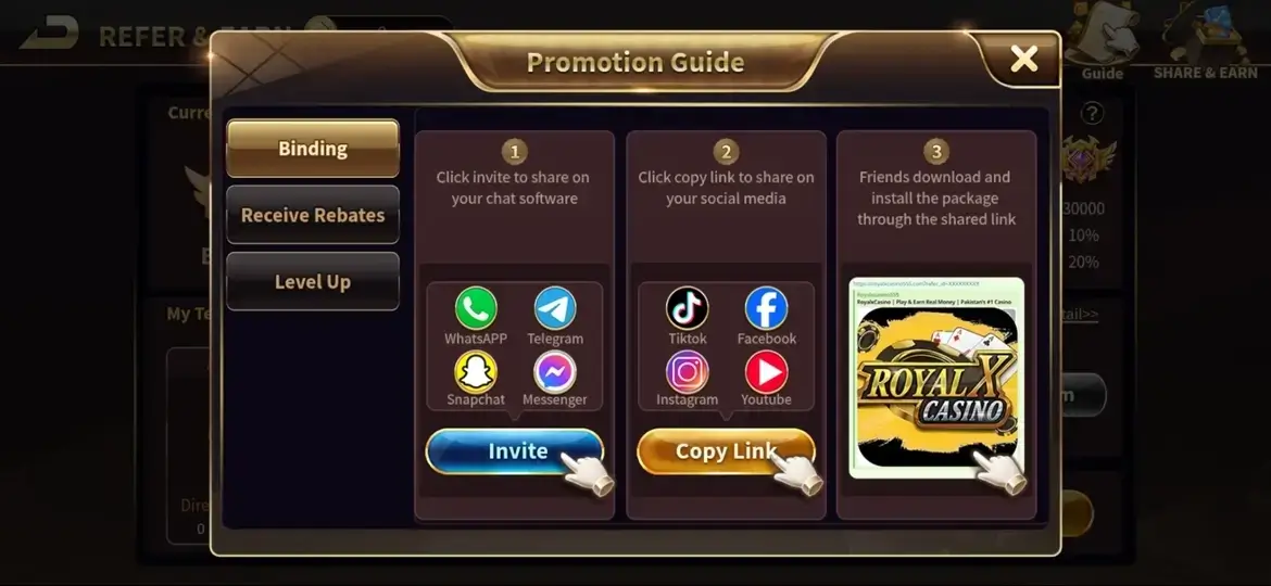 Royal Casino refer and earn promotion guide