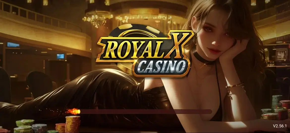 Royal Casino app splash screen and branding